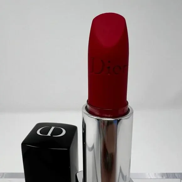 Dior Rouge Lipstick Limited Edition Matte 999 Christmas Red Seasonal - Picture 6 of 7